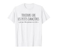 Toujours Lire Les Petits Caractères - Futur Parrain 2026 T-Shirt, Homme, Blanc, 4XL
