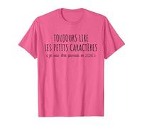 Toujours Lire Les Petits Caractères - Futur Parrain 2026 T-Shirt, Homme, Rose Chiné, XL
