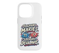 Toujours Mariés Toujours Deux Avis Anniversaire Mariage Coque pour iPhone 14 Pro