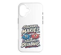 Toujours Mariés Toujours Deux Avis Anniversaire Mariage Coque pour iPhone 16