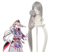 Touken Ranbu en ligne Imanotsurugi Cosplay perruque gris longue droite cheveux synthétiques Halloween carnaval Anime Costume perruques KUZ363r