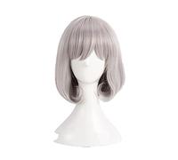 Touken Ranbu Honebamitoushirou Cosplay Wig Short Mixed Grey Heat Resistant Synthetic Hair Wig + Wig Cap