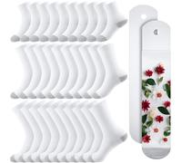 Toulite Lot de 15 paires de chaussettes blanches en polyester pour sublimation - Chaussettes vierges à transfert de chaleur - 2 pièces