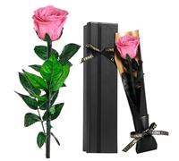 Touloube Rose Eternelle Préservée, Fleurs Roses Cadeau Femme, Idee Rosee Présent pour Elle Maman Amie Épouse Sœur Mamie, Cadeaux Amour Fete des Meres, Saint-Valentin, Anniversaire, Noel