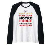 Toulouse Ballon De Rugby 6 Etoiles Notre Force Supporter Manche Raglan