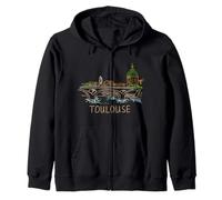 Toulouse City France Souvenir de Voyage Historique Cadeau Historique Sweat à Capuche