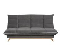 TOUNDRA Clic Clac 3 places - Matelas DUNLOPILLO Ep.13 cm - Mousse HR 35 kg/m3 - Tissu Gris - Fabriqué en France