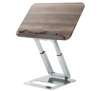 Tounee Support de livre pour la lecture, support de livre télescopique, hauteur réglable, design ergonomique pour livre de cuisine avec clips de page élastiques pour tous les livres