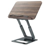 Tounee Support de livre télescopique réglable en hauteur - Design extensible - Support de livre de cuisine ergonomique avec pinces latérales élastiques - Convient à tous les livres