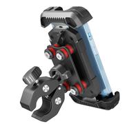 Tounee Support de téléphone Moto- Double Amortisseur de Vibrations, Fixation Guidon sans Outil et Verrouillage sécurisé pour iPhone 16/15 Pro Max, téléphones de 4,7 à 6,7 Pouces - Noir