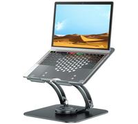Tounee Support d'ordinateur réglable avec base rotative à 360°, rehausseur ergonomique pour ordinateur portable, compatible avec Air, Pro, tous les ordinateurs portables de 10 à 16" - Gris