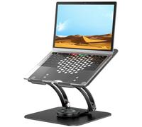 Tounee Support Pivotant pour Ordinateur Portable de Bureau - Base Rotative à 360°, Rehausseur Ergonomique Réglable, Compatible Avec