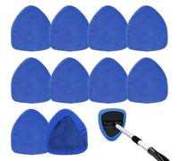 Touosy 10 Pièces Microfibre Kit Nettoyage Voiture Professionnel avec Pads en Microfibre de Haute Qualité, Nettoyant Vitre Voiture Efficace pour Pare Brise, Vitres Intérieures Extérieures Nettoyage
