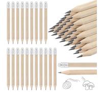 Touosy 110 Pièces Crayon Papier avec Gomme Pencil, Style court Crayons de Bois, Aiguisé Kit Dessin Kit Dessin Professionnel HB Mini en Bois pour Fournitures Scolaires Rentrée des Classes