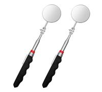 Touosy 2 Pièces Miroir Gadget Insolite Utile avec Clip Stylo, Outils Mecanique Automobile Télescopique Miroir D'inspection, Automobile Mécanique Outil pour Train de Roulement Tuyaux