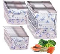 Touosy 30 Pièces Sac Congelation Zip, 3 Tailles Sac Congelation Reutilisable, Antifuite Sachet Zip Sacs en Aluminium Sachet Alimentaire pour Conservation Prolongée des Aliments