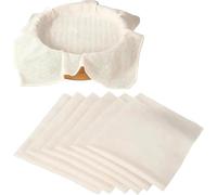 Touosy 6 Pièces Etamine Alimentaire, 60 × 60 cm Chiffon Cuisine, Cheesecloth Réutilisable Gaze Alimentaire Antiadhésif Etamine Lin pour Bouillon Filtré Fromage Jus et Fermentation de la Pâte à Pain