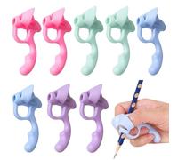 Touosy 8 Pièces Guide Doigts Ecriture Enfant Outils Enfant Aide à L'écriture Crayon d'Aide Poignées Outil L'apprentissage pour Droitiers Gauchers Enfants Adulte Besoin Cadeaux de Rentrée Scolaire