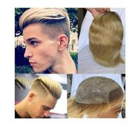 Toupee pour Hommes 8x10 français dentelle avant cheveux pièces toupet for hommes dentelle avant afro-américain système de remplacement de dentelle Ombre gris cendré perruques for hommes Postiches pour