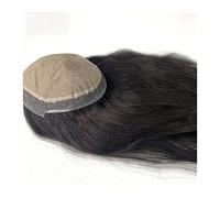 Toupet Cheveux Hommes toupet Base en soie cheveux longs perruques for hommes 14-18 "Remy cheveux humains perruques hommes respirant mâle prothèse de cheveux unités de remplacement Perruque pour Homme(