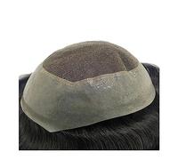 Toupet Cheveux Postiche toupet for hommes dentelle française et peau en PU mince de 0,06 mm autour des systèmes capillaires unité de remplacement de cheveux humains for hommes prothèse capillaire masc