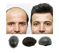 Toupet Cheveux Postiches de cheveux humains for hommes, postiche à peau fine, base en PU, ligne de cheveux naturelle, 8x10 pouces, prothèse capillaire masculine, 6 pouces, système de remplacement de c