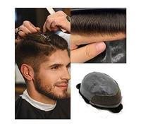 Toupet Cheveux Toupet for hommes avec base en PU à peau fine de 20,3 x 25,4 cm, système de remplacement de cheveux humains indiens de 15,2 cm, 2, couleur marron foncé Perruque pour Homme(6 INCHES-#2-