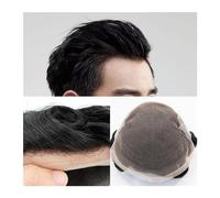 Toupet Cheveux Toupet for hommes noeuds blanchis toupet for hommes système de cheveux pièce de cheveux humains européenne dentelle suisse système de remplacement de cheveux dentelle avant Perruque pou