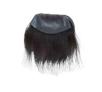 Toupet de ligne cheveux for hommes, humains, Base en peau PU, postiche frontale Style D Postiche pour homme