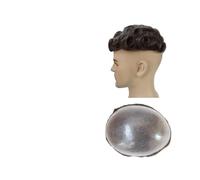 Toupet en PU injecté de 0,12 à,14 mm for homme, système remplacement capillaire, prothèse Perruques homme(#5,6x8)