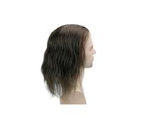 Toupet Homme 12 pouces cheveux longs hommes toupet système de remplacement humains Topper for Système Remplacement Cheveux(4#)
