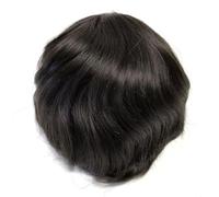 Toupet Homme 6 pouces hommes toupet cheveux prothèse dentelle avec Pu respirant 100% naturel cheveux humains hommes perruque systèmes perruque Système Remplacement Cheveux(6x8)