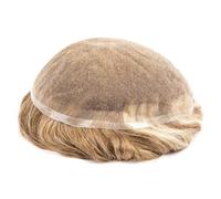 Toupet Homme Perruque Homme Système De Cheveux En Dentelle Française for Hommes Cheveux Blonds Toupet En Dentelle Complète Cheveux Hommes Prothèse Capillaire Mâle Durable En Stock Perruque Homme Systè
