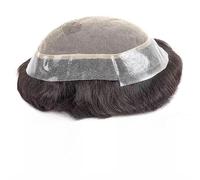 Toupet Homme Postiche en cheveux humains for hommes Australie Postiche doux et respirant en dentelle française Base en PU Prothèse de cheveux for hommes Système de cheveux indiens Remy Unité for homme
