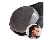 Toupet Homme Postiche en cheveux humains longs for hommes 8x10 pouces Dentelle suisse respirante avec dos Système de cheveux en poly-peau transparent Unités de remplacement de cheveux Remy à ligne de