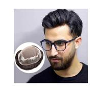 Toupet Homme Postiche for hommes, prothèse capillaire en polyuréthane mono fin et respirant autour des hommes, 6 pouces, cheveux humains indiens, ligne de cheveux naturelle, système de remplacement fo