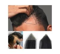 Toupet Homme Postiche frontal invisible ultra fin en PU for homme, 0,06 mm Système Remplacement Cheveux(3x3x2 cm)