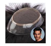Toupet Homme Postiches et perruques cheveux humains toupet dentelle française avec 1" en poly transparent tout autour système de remplacement de 6" de longueur prothèse capillaire masculine Système Re