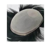Toupet Homme Prothèses capillaires for hommes en cheveux humains, respirantes, en dentelle française, en PU, autour de la peau, systèmes de remplacement de cheveux for hommes, cheveux naturels noirs e