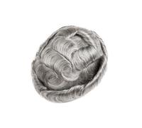 Toupet Homme Toupet cutané sans nœuds for hommes, cheveux humains, prothèse capillaire masculine Système Remplacement Cheveux(7x10)