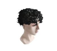 Toupet Homme Toupet de prothèse cheveux masculins bouclés rebondissants unités système humains Afro 6 pouces Système Remplacement Cheveux