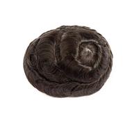 Toupet Homme Toupet for homme, système de remplacement capillaire Remy, base en dentelle française intégrale, ondulation 30 mm Système Remplacement Cheveux(7x9)