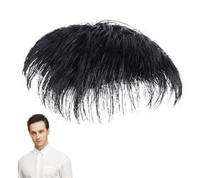 Toupet pour homme - Perruque courte pour homme | Système de cheveux noir | Remplacement de cheveux rond pour hommes avec perte de cheveux, respirant, sûr, coupable, 3 tailles