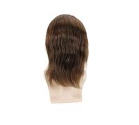 Toupet pour hommes 12 pouces cheveux longs hommes toupet système de remplacement humains Topper for(3#)