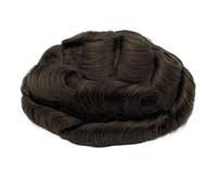 Toupet pour hommes Nouvelle perruque en dentelle suisse - Cheveux humains en dentelle autour de la perruque en PU for hommes Toupee invisible for ligne de cheveux 130% de densité de cheveux Postiches