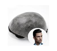Toupet pour hommes Toupet de remplacement for hommes, épaisseur 0.12mm, perruques d'injection durables, 100% cheveux humains, unité de système de cheveux, prothèse capillaire Perruques(Dark Brown,6x8)