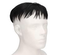 Toupet Synthétique Court Moelleux pour Hommes, Postiche à la Mode pour les Fêtes D'halloween, Quotidien, Postiche pour Hommes