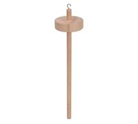 Toupie à filer en bois, rouet à filer en hêtre sculpté à la main pour débutants, outil de filage léger et portable avec tige crantée, idéal pour le tricot, le crochet et les
