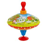 Toupie Bourdonnante Avec Poignée En Bois Bleue