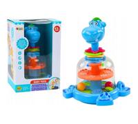 Toupie de compétition - LEANTOYS - Toupie Hippopotame - Bleu - 1 toupie - 2 balles